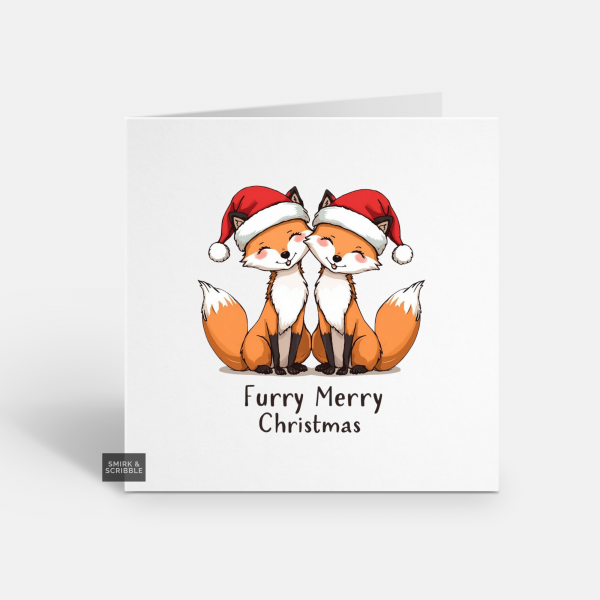 Furry Fox Christmas Card