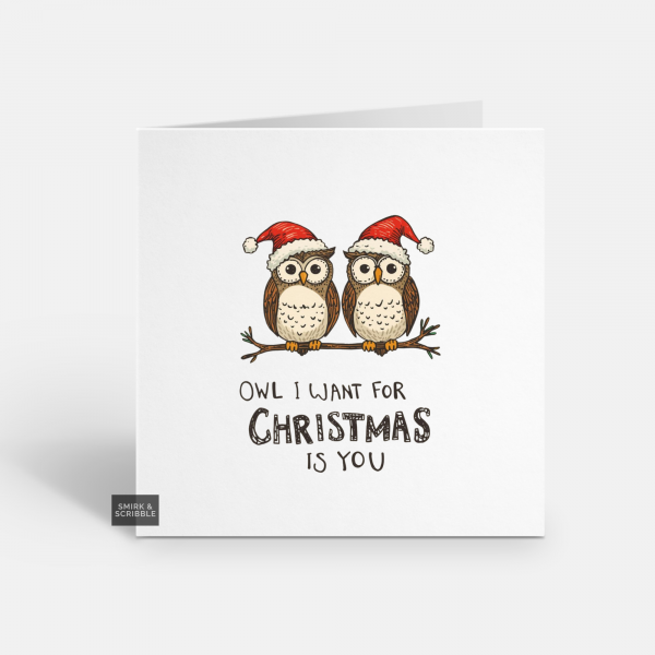 Owl Pun Christmas Card