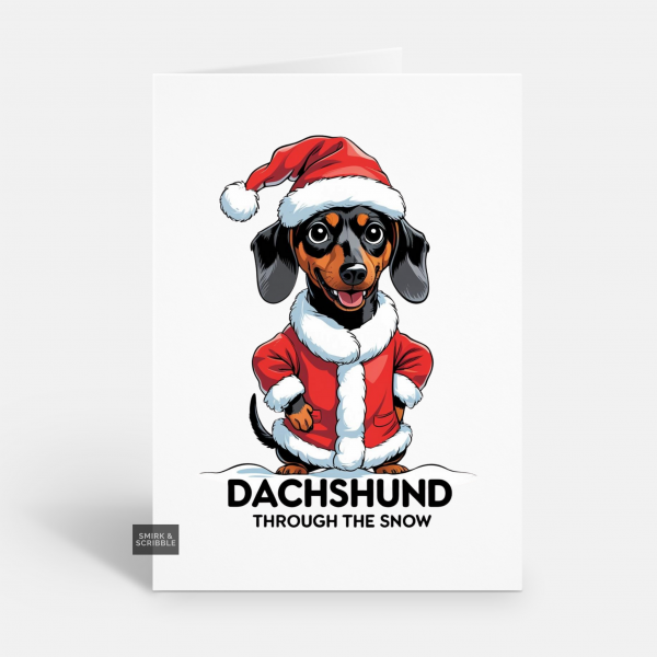 Dachshund Christmas Card